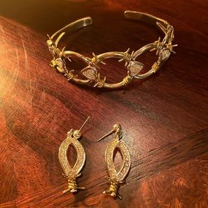Montana silversmiths earrings and bracelet set